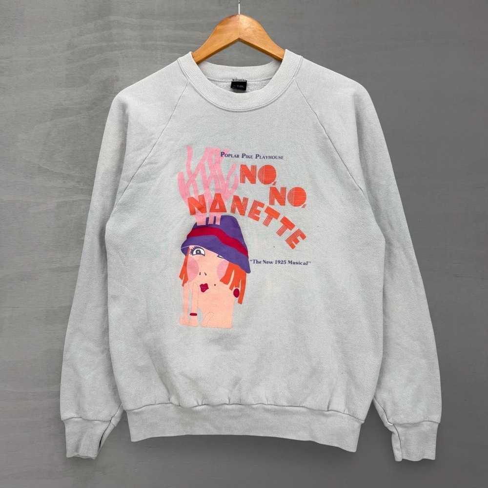 Vintage No No Nanette Theater Musical Sweatshirt 80s Crewneck Large